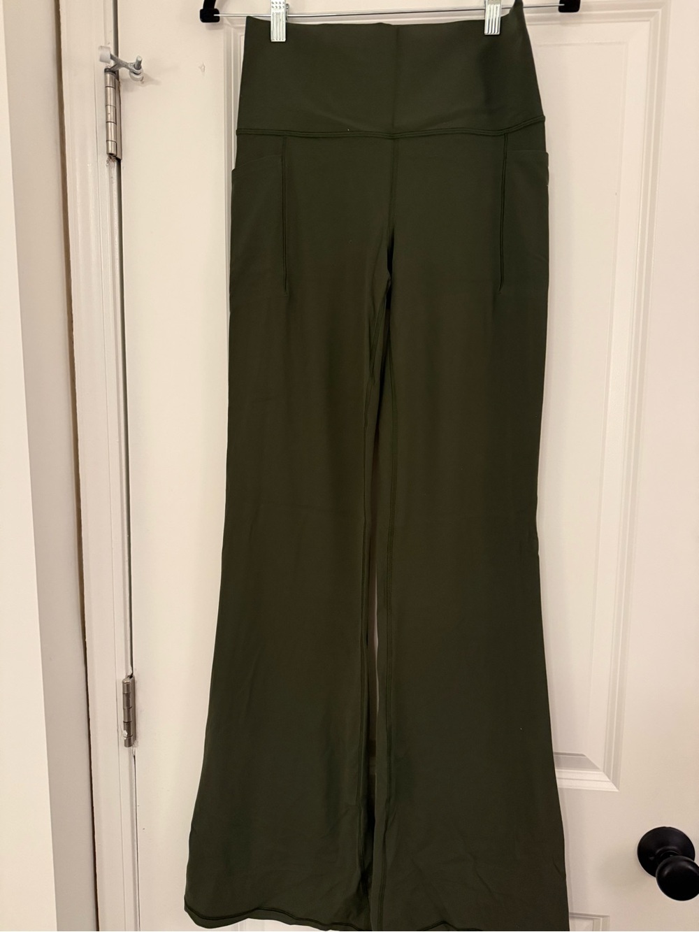 Athleta Olive Green Salutation Flare Pant